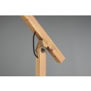 Trio 412700132 állólámpa Harris 1x60W | E27 - lábkapcsoló, állítható, fa, fekete