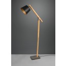 Trio 412700132 állólámpa Harris 1x60W | E27 - lábkapcsoló, állítható, fa, fekete