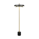Trio T440210180 LED állólámpa KEATON  | 21W integrált LED forrás | 1x2400lm | 2300+3000+4000K | kapcsolóval | fényerőszabályzó | fekete | aranyszínű