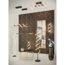 Trio 441210308 LED állólámpa Blaze 1x8W | 3250lm | 2300K+3000K+4000K - memóriafunkció, szabályozható, lábkapcsoló, fekete, sárgaréz