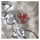 Emos D5AC03 karácsonyi fényfüzér Cherry 20m 200 LED | 6W | IP44 - időzítő, hideg fehér, zöld