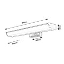 Rabalux 5064 LED fürdőszobai fali lámpa tükör fölé Evron 1x13,5W | 1080lm | 4000K | IP44 - króm, fehér