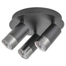 Rabalux 5071 mennyezetre szerelhető lámpa Zircon 3x5W | GU10 - fekete, ezüst