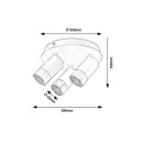 Rabalux 5071 mennyezetre szerelhető lámpa Zircon 3x5W | GU10 - fekete, ezüst