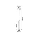 Rabalux 5076 mennyezeti függőlámpa Zircon 1x5W | GU10 - fekete, ezüst