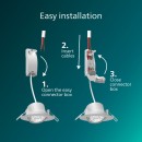 Philips 8721103038012 LED süllyeszthető lámpa Cilantro  | 5W integrált LED forrás | 500lm | 2700K | fehér