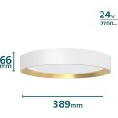 Philips 8720169301375 LED mennyezetre szerelhető lámpa Hanno | 24W integrált LED forrás | 2700lm | 2700K