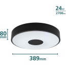 Philips 8720169301290 LED mennyezetre szerelhető lámpa Coiner  | 24W integrált LED forrás | 2700lm | 2700K
