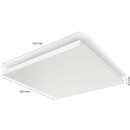 Philips Hue 8720169277670 LED mennyezetre szerelhető lámpa Datura Square | 67W integrált LED forrás | 2000-6500+RGBK