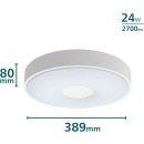 Philips 8720169301276 LED mennyezetre szerelhető lámpa Coiner  | 24W integrált LED forrás | 2800lm | 4000K