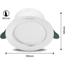 Philips 8720169308206 LED süllyeszthető lámpa Diamond Cut | 6,5W integrált LED forrás | 1050lm | 3000K