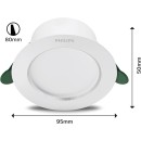 Philips 8720169308183 LED süllyeszthető lámpa DIAMOND CUT | 4,8W integrált LED forrás | 800lm | 4000K