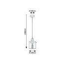 Rabalux 5222 mennyezeti függőlámpa Donati 1x40W | E27 - arany, füstüveg