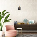 Rabalux 5222 mennyezeti függőlámpa Donati 1x40W | E27 - arany, füstüveg