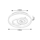 Rabalux 5230 LED mennyezeti lámpa Celinda 1x40W | 2000lm | 4000K - króm, fehér