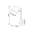 Rabalux 5242 fali lámpa Egon 1x40W | E14 - fekete