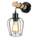 Rabalux 5244 fali lámpa Fabian 1x40W | E27 - fekete, fa