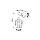 Rabalux 5244 fali lámpa Fabian 1x40W | E27 - fekete, fa