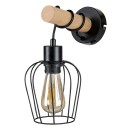 Rabalux 5244 fali lámpa Fabian 1x40W | E27 - fekete, fa
