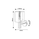 Rabalux 5248 fali lámpa Donati 1x60W | E27 - króm