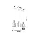 Rabalux 5250 mennyezeti függőlámpa Donati 3x60W | E27 - króm