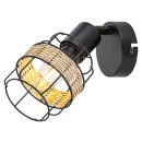 Rabalux 5281 fali lámpa Indiana 1x25W | E14 - fekete