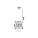 Rabalux 5283 mennyezeti függőlámpa Indiana 1x40W | E27 - fekete