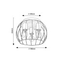 Rabalux 5293 mennyezetre szerelhető lámpa Kamala 3x25W | E27 - fekete, fa