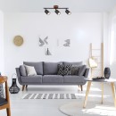 Rabalux 5297 mennyezetre szerelhető spotlámpa Edmund 3x25W | GU10 - fautánzat, fekete