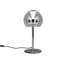Trio T531610106 LED asztali lámpa FLYNT  | 8W integrált LED forrás | 1x880lm | 2300+3000+4000K | kapcsolóval | fényerőszabályzó | króm | átlátszó