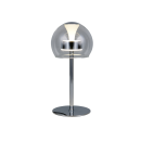 Trio T531610106 LED asztali lámpa FLYNT  | 8W integrált LED forrás | 1x880lm | 2300+3000+4000K | kapcsolóval | fényerőszabályzó | króm | átlátszó