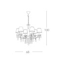 Luce Ambiente Design I-BOEME/6 mennyezeti függőlámpa BOEME E14 | króm