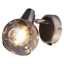 Rabalux 5346 fali lámpa Tamara 1x40W | E14 - króm, füstüveg