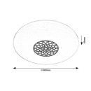 Rabalux 5365 LED mennyezeti lámpa Ophelia 1x40W | 3200lm | 3000-6500K | RGB - szabályozható, távirányító, időzítő, éjszakai világítás, Wi-Fi, csillaghatás, króm, fehér