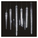 Emos DCPC06 LED karácsonyi fényfüzér - jégcsapok 6 db 2 m 160 LED | 3,6 W | IP44 - hideg fehér, átlátszó