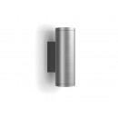 Philips Hue 17463/47/P7 kültéri fali lámpa Megjelenik 2x8W | 1200lm | 2000-6500K | RGB | IP44 - White and Color Ambience, rozsdamentes acél