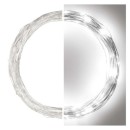 Emos D3AC01 karácsonyi nano fényfüzér 10m 100 LED | 3,6 W | IP44 - hideg fehér, időzítő, ezüst