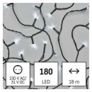 Emos D4AC03 karácsonyi fényfüzér Classic 12m 120 LED | 3,6 W | IP44 - időzítő, hideg fehér, zöld