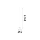 Ideal lux 366203 LED állólámpa DORICA  | 50W integrált LED forrás | 2350lm | 3000K | kapcsolóval | bronz