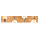 Trio 614300430 mennyezetre szerelhető lámpa Tailor 4x10W | E27 - fa