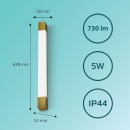 Philips 8720169299511 LED tükörmegvilágító fali lámpa Rover  | 10W integrált LED forrás | 1100lm | 2700K