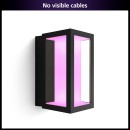 Philips Hue 17429/30/P7 LED kültéri fali lámpa Impress 2x8W | 1200lm | 2200-6500K | IP44 - White and Color Ambiance, szabályozható, fekete