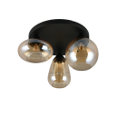 Trio T617030313 mennyezetre szerelhető lámpa LUMINA  | 10W E14 | fekete | füstös