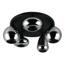 Trio T617030532 mennyezetre szerelhető lámpa LUMINA  | 10W E14 | fekete | füstös