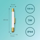 Philips 8720169299375 LED tükörmegvilágító fali lámpa Rover  | 5W integrált LED forrás | 550lm | 2700K