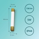 Philips 8720169299498 LED tükörmegvilágító fali lámpa Rover  | 5W integrált LED forrás | 550lm | 2700K