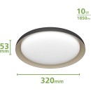 Philips 8720169301092 LED mennyezetre szerelhető lámpa Pebblo | 10W integrált LED forrás | 1850lm | 2700K