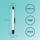 Philips 8720169300217 LED tükörmegvilágító fali lámpa Rover  | 10W integrált LED forrás | 1100lm | 2700K