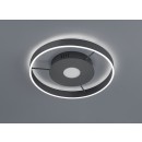 Trio 625710242 LED mennyezeti lámpa Logan 1x45W | 4000lm | 2700-6000K | IP20 - szabályozható, világítási hőmérséklet beállítása, távirányító, éjszakai világítási funkció, antracit