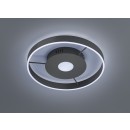 Trio 625710242 LED mennyezeti lámpa Logan 1x45W | 4000lm | 2700-6000K | IP20 - szabályozható, világítási hőmérséklet beállítása, távirányító, éjszakai világítási funkció, antracit